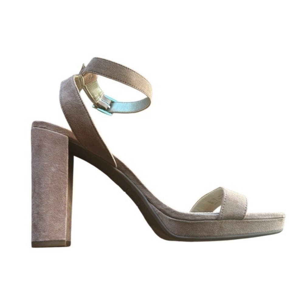 CIRCUS SAM EDELMAN ABAGAIL ANKLE STRAP OPEN TOE HEELS, SIZE 10